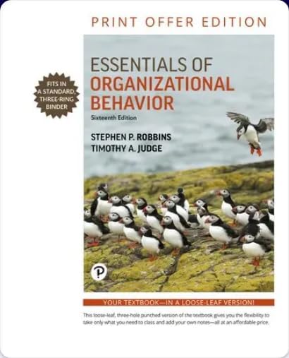 Essentials of Organizational Behavior, Global Edition: Robbins