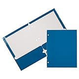 JAM PAPER Laminated Two Pocket Glossy 3 Hole Punch