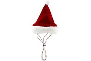 Huxley & Kent Pet Hat | Santa (Medium) | Festive Christmas Holiday Accessory for Dogs/Cats | Holiday Pet Hat | SnugFit Sliding Toggles for Best Fit