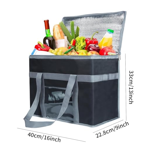 Large Foldable Insulated Bag - Particularly Robust, Ideal for Shopping