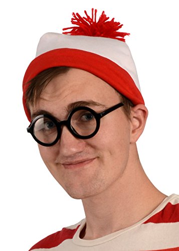 Kangaroos Red And White Beanie Hat With Nerd Glasses