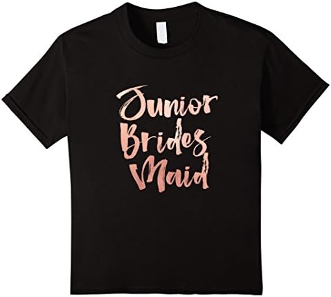 Kids Junior Bridesmaid Shirts for Women, Bridal Wedding Party 12 Black