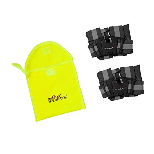 SAFE HANDLER Reflective Fluorescent Belt |360 º Fluorescent Visibility, Lightweight, Reusable, Adjustable, Easy to Wear (Black 2 PACK) - Thumbnail 2