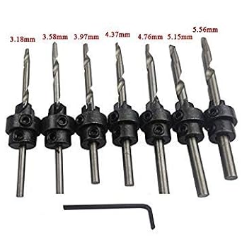 Generic 7PCS/lot Carpentry Countersink Drill Bit Set 5#,6#,7# ,8#,9#,10#,12# Woodworking Tools