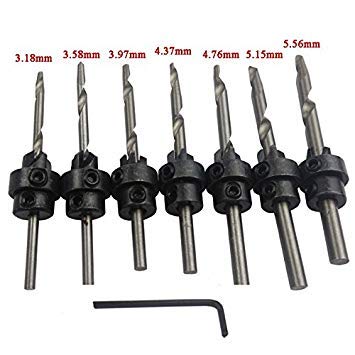 Generic 7PCS/lot Carpentry Countersink Drill Bit Set 5#,6#,7# ,8#,9#,10#,12# Woodworking Tools