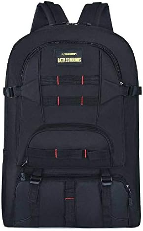 YJZZ Ultra-Large Capacity Waterproof Waterproof Oxford Cloth Multi-Purpose Shoulder Bag Men's Outdoor Mountaineering Travel Bag Bag 56-75L/ Black
