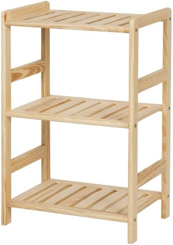 Furinno Solid Wood 3-Tier Shelf 