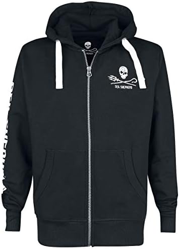 Sea Shepherd Jolly Roger Hooded Zip Black