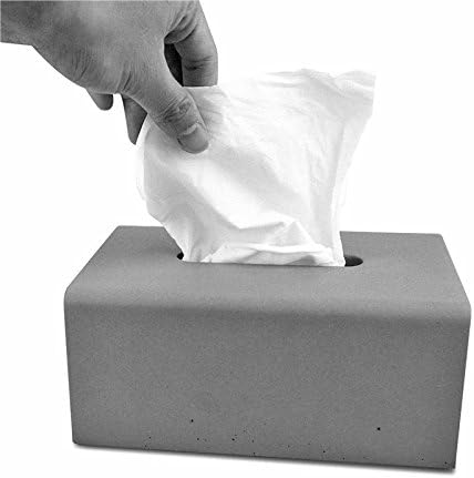 MKKM Cement Tissue Box Scandinavian Restaurant Creative Concrete Napkin Book Box Home Extreme Home Decoration