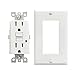 PROCURU 2 Pack - 15A Tamper Resistant GFCI Receptacle Outlet with LED Indicator with Wall Plate and Screws, White - UL Listed (2-Pack)