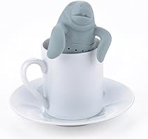 Manatee Shaped Tea Strainer Tools Silicone Tea Filter Diffuser Infuser Loose Leaf New Gray Color