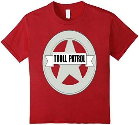 Kids Troll Patrol T-Shirt 3 8 Cranberry