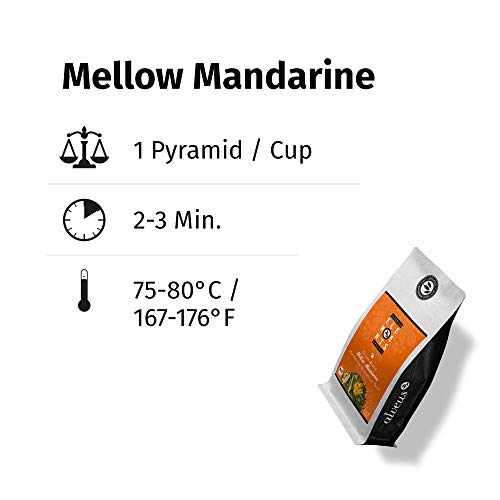 "Mellow Mandarine" Grüner Tee Beutel Bio (15x3g) mit Mandarine Grapefruit Geschmack, Grüntee Aromatisiert in Teebeutel von alveus – Bild 5