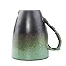 oojdzoo Handmade Pottery Coffee/Tea Mug Polish - 10 Ounce Rustic Stoneware Ceramic Cup Clay Art (Black/Green)