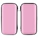 iMangoo Shockproof Travel Essentials Organizer Charger Case, Space-Optimized Small Zipper Electronics Accessories Pouch Tech Cord Cable Power Bank Storage for Women Men, 6.5x3.2x1 In (Pink)