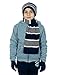 Boy's 3 Piece Knit Hat, Scarf & Gloves Set (Navy-Gray)