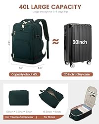 LOVEVOOK Carry On Travel Backpack For Women Men