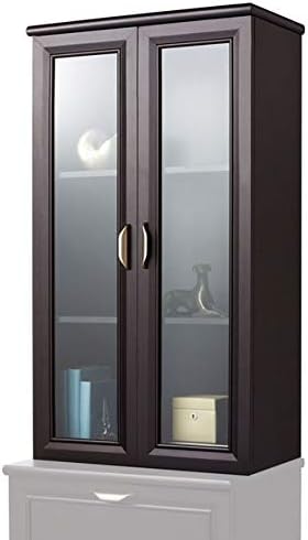 Amazon Com Realspace Magellan 2 Shelf Hutch For Lateral File Cabinet Espresso Furniture Decor