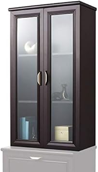 Amazon Com Realspace Magellan 2 Shelf Hutch For Lateral File Cabinet Espresso Kitchen Dining