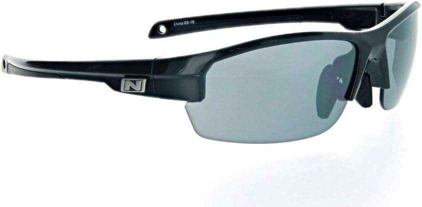 Optic Nerve, Micron, Unisex Sunglasses, 2-Lens Interchangeable Eyewear, Shiny Black Frame, Smoke with Silver Mirror, Copper Lens
