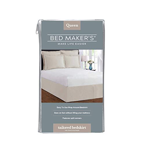 Bed Maker’s Never Lift Your Mattress Wrap Around Bed Skirt, Classic Style, Low Maintenance