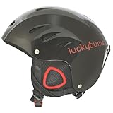 Lucky Bums Snow Sport Helmet for Skiing and Snowboarding (Metallic Black and Red, Large)