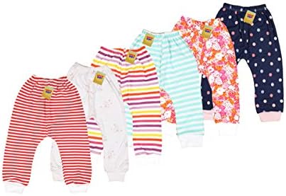 First Kids Step Baby Boy's & Baby Girl's Regular Fit Trackpants (Pack of 6)