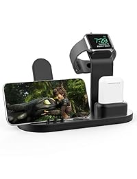 OLEBR   Soporte de carga para Apple Watch Series 4 3 2 1 AirPods iPhone Xs iPhone Xs Max iPhone XR X 8 8Plus 7 7 Plus 6S 6S Plus iPad