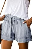 Mosucoirl Women Comfy Drawstring Casual Elastic