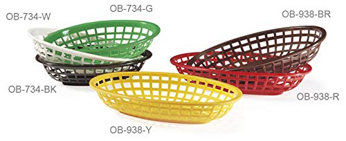 G.E.T. Enterprises OB-734-BR Brown 8" x 5Oval Basket, Polypropylene (Pack of 12)