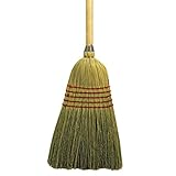 UNISAN Parlor Broom, Corn Fiber Bristles, 42 Inch Wood Handle, Natural (926C)