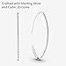 Pandora Jewelry Oval Sparkle Hoop Cubic Zirconia Earrings in Sterling Silver