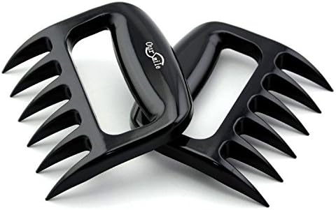 Oursmile Pulled Pork Shredder Claws - STRONGEST BBQ MEAT FORKS - Claw Handler Set for Pulling Brisket from Grill Smoker or Slow Cooker - BPA Free Barbecue Paws