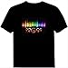 Tricandide Adult Couple LED Flashing Audio Control T-Shirt Night Club Wear, Colorful Horn, XXL