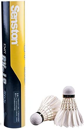 Senston 12xTraining Sport Goose Feather Shuttlecocks Birdies Stability Badminton Ball Game(Dozen)