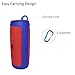 Pushingbest Carrying Case for JBL Charge 3 Speaker Durable Silicone Extra Carabiner Offered for Easy Carrying Blue