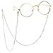 LUFF Anti-Skid Reading Glasses chain Glasses Strap retro metal chain sunglasses glasses holder (Gold)