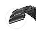 N.ORANIE MOTO 360 2nd Gen Watch Band 20mm Width Stainless Steel Adjustable Strap with Folding Clasp for Moto 360 2nd (Men’s 42mm) and Samsung Gear S2 Classic Smartwatch (3 Pointers-Black)