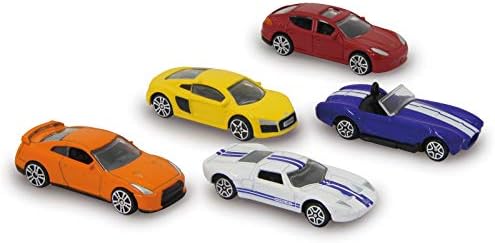 Jamara 460359 - Street Kings 1:64 Diecast Set A 5 pcs - Officially licensed, Metall Chassis, Colourful