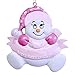 Personalized Baby's First Christmas Girl Snowman Ornament - Free Personalization