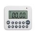 Evany Digital Kitchen Timer Magnetic Countdown Up Cooking Timer Clock with Magnet Back and Clip, Loud Alarm, Large Display Minutes and Seconds Directly Input-White