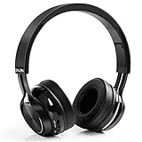 Dylan Bluetooth 4.1 Headphones Wireless Foldable Over-Ear Headphones with HiFi Stereo Built-in Mic 3.5mm Audio Jack for iPhone, Samsung, Android Phones & Tablets, Black
