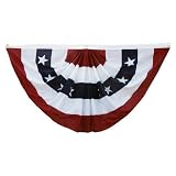 Super Tough Printed Polyester Pleated Fan, 3 by 6-Feet
