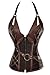 FIYOTE Women 14 Steel Bone Steampunk Leather Vintage Bustiers Corsets