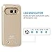 Galaxy S7 Charger Case, SAVFY 4200 mAh Portable External Backup Battery Charger Cover Case Pack for Samsung Galaxy S7 Rechargeable Power Bank Case (Gold)
