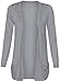Fashion Wardrobe Womens Long Sleeves Drop Pocket Boyfriend Cardigan Ladies Open Casual Tops 8-14 (USA 10-12 / UK 12-14 (M/L), Grey)