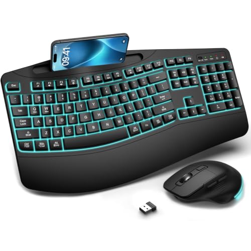 EDJO Wireless Ergonomic Keyboard and Mouse Combo
