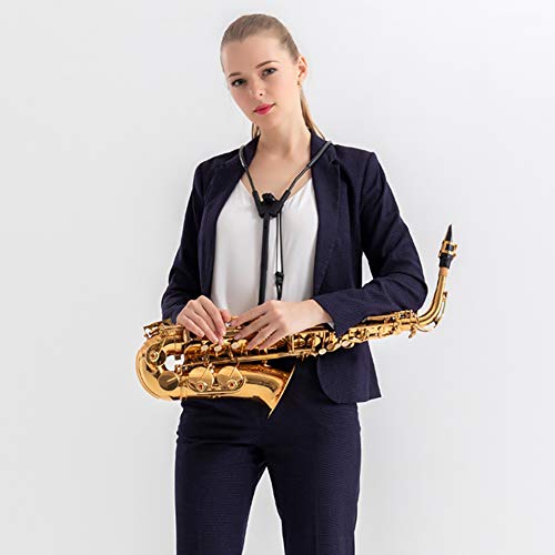 D&F Adjustable Saxophone Harness Musical Instrument Double Shoulder Neck Strap for Tenor,Soprano,Alto, Horns, Bass Clarinets, Basoons, Oboes