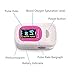 Fingertip Pulse Oximeter by LotFancy - Spo2 Blood Oxygen Saturation Monitor with Lanyard, Large OLED Display, Portable for Sports Use, FDA Approved (Pink)