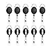 ljdeals Retractable Badge Holders Carabiner Reel Clip On ID Card Holders Pack of 10